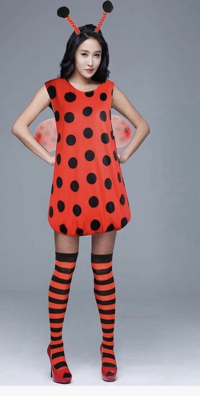 Geyoga Ladybug Costume Women Set Medium